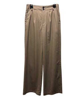 Madewell Harlow Wide Leg Pants Beige High Rise Size 4 Tall